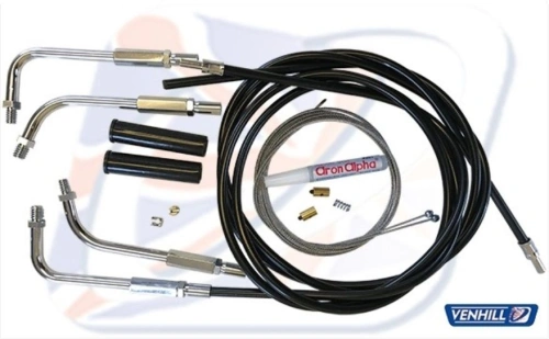 Throttle cable kit Venhill U01-4-403 černý threaded VU01-4-403