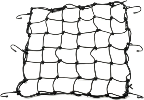 Pružná zavazadlová síť s kovovými háčky, Daytona (40 x 40 cm, černá)