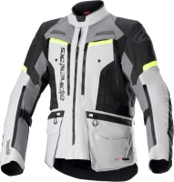 Bunda BOGOTA PRO DRYSTAR, ALPINESTARS (šedá/tmavě šedá/černá/žlutá fluo)