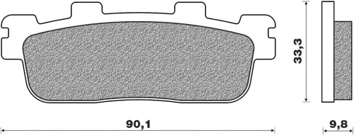 Brzdové destičky (směs SCOOTER ELITE ORGANIC) NEWFREN (2 ks v balení) M502-534