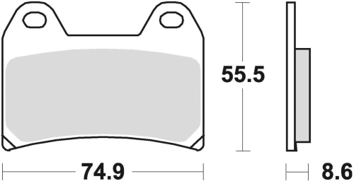 Brzdové destičky, BRAKING (semi metalická směs CM66) 2 ks v balení M501-295
