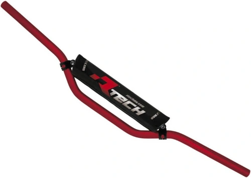 Řídítka (Pit B.) o průměru 22 mm s hrazdou a chráničem, RTECH (červená) M400-871
