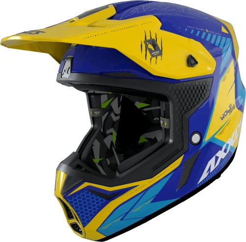 Motokrosová helma AXXIS WOLF ABS star track c17 matná modrá