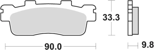 Brzdové destičky, BRAKING (semi-metalická směs SM1) 2 ks v balení M501-195