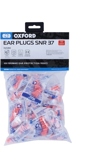 PU špunty do uší, OXFORD (SNR - průměrná hodnota snížení hluku 37 dB, obchodní balení 50 párů)