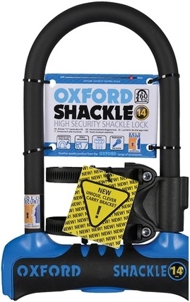 Zámek U profil Shackle 14, OXFORD (modrý/černý, 260 x 177 mm, průměr čepu 14 mm)