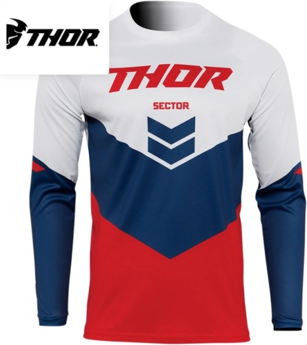 MX dres Thor Sector Chev (červená/bílá/modrá)