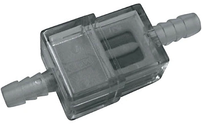 Benzinový filtr plast - plochý, připojení 7mm (vnitřní průměr 6mm) PW461-762