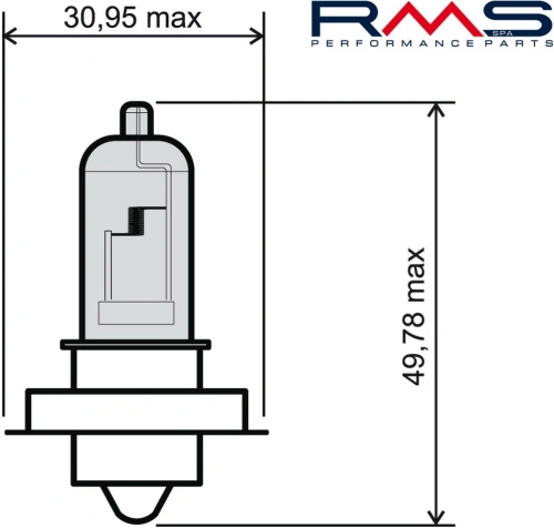 Žárovka RMS 246510425 12V 15W, P26S bílá RMS.246510425