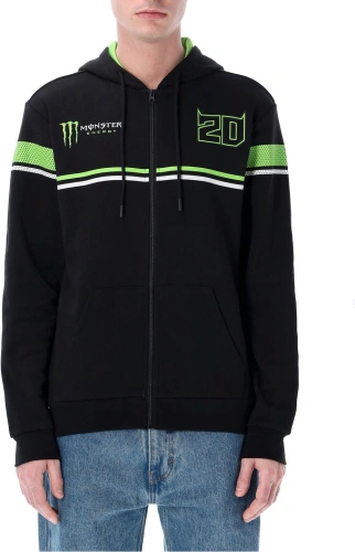 Mikina na zip Fabio QUARTARARO - MONSTER ENERGY (černá,zelená)