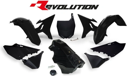 Sada plastů Yamaha - REVOLUTION KIT pro YZ 125/250 02-21, RTECH (černá, 7 dílů) M400-1179