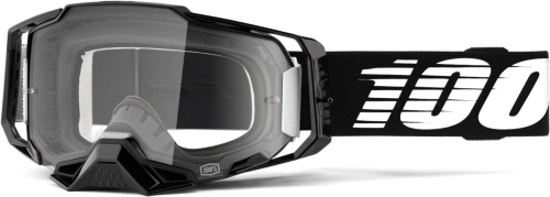 Brýle ARMEGA Black, 100% (čiré plexi s čepy pro slídy)