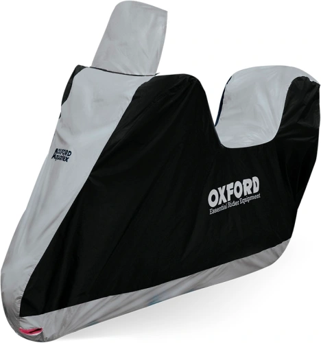 Plachta na motorku Aquatex Highscreen Scooter provedení pro vysoké plexi, OXFORD (černá/stříbrná, uni velikost)
