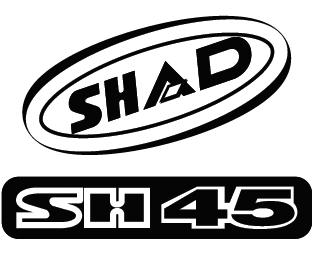 Samolepky SHAD D1B45ETR červená pro SH45