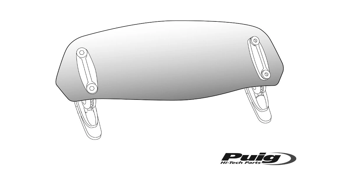 Přídavné plexi nastavitelné PUIG 6375H clip-on kouřová 140.6375H ...