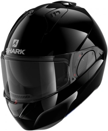 Výklopná helma na motorku SHARK EVO-ES Blank - černá BLK