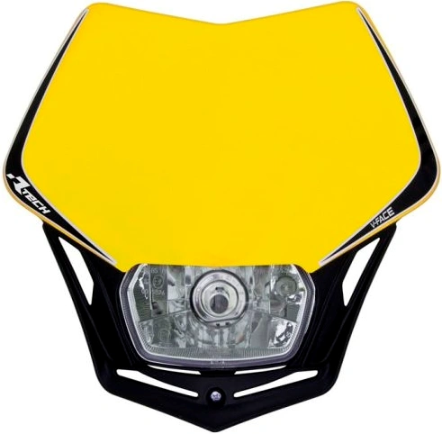 UNI přední maska včetně světla V-Face, RTECH (žluto-černá) M400-751
