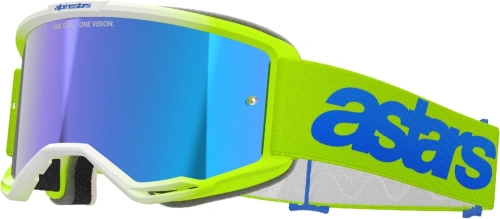 Brýle VISION 5 BLAZE, ALPINESTARS (žlutá fluo/modrá, zrcadlové modré plexi) 2025