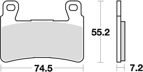 Brzdové destičky, BRAKING (semi metalická směs CM66) 2 ks v balení M501-298