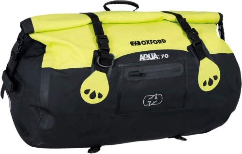 Vodotěsný vak Aqua T-70 Roll Bag, OXFORD (černý/žlutý fluo, objem 70 l)