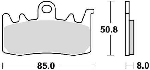 Brzdové destičky, BRAKING (sinterová směs CM55) 2 ks v balení M501-238