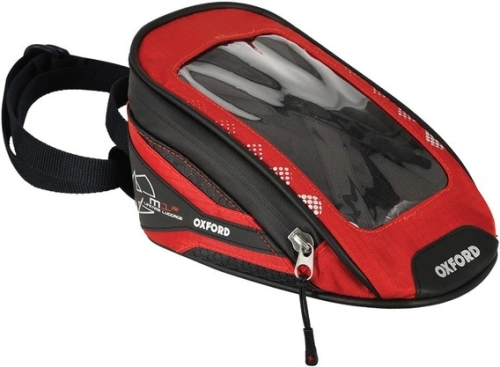 Tankbag na motocykl M1R Micro, OXFORD (černý/červený, objem 1 l)