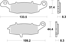 Brzdové destičky, BRAKING (sinterová směs CM55) 2 ks v balení M501-216