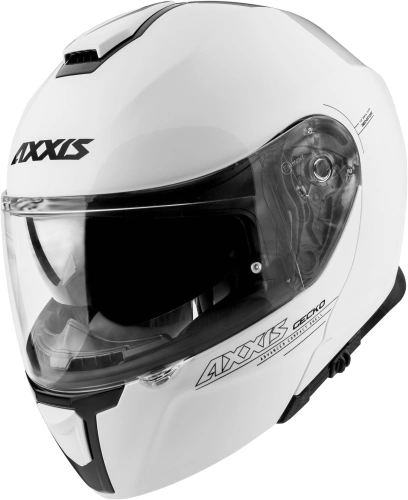 Výklopná helma AXXIS GECKO SV ABS solid bílá lesklá