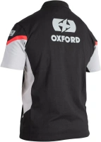 Triko s límečkem RACING, OXFORD (černé/šedé/červené) (1)