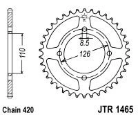 Řetězová rozeta JT JTR 1465-47 47 zubů, 420 JTR1465.47 727.05.31
