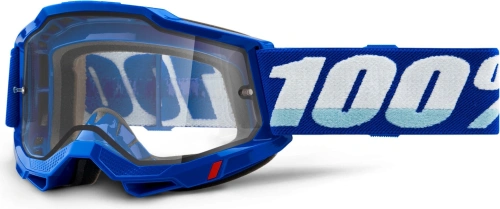 ACCURI 2, 100% Enduro Moto brýle modré, čiré Dual plexi