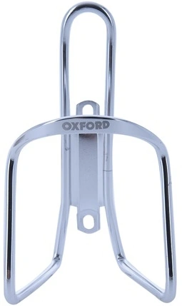 Košík BOTTLE CAGE s představcem pro umístění na řídítka, OXFORD (stříbrný, slitina hliníku)