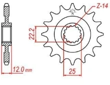 Řetězové kolečko pro sekundární řetězy typu 520, JT - Anglie (13 zubů) M290-3100-13