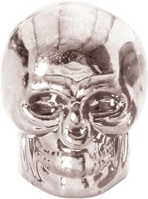 Kovové čepičky ventilků Skull, OXFORD (stříbrná, pár)