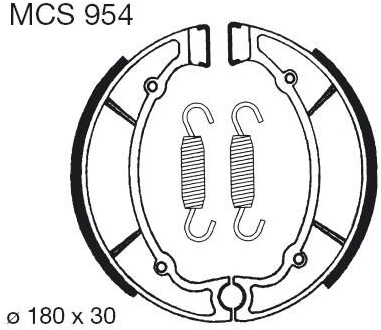 Brzdové čelisti LUCAS MCS 954 786.09.54