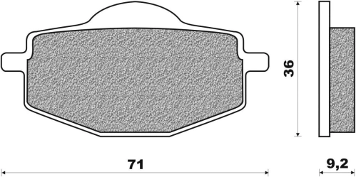 Brzdové destičky (směs SCOOTER ELITE ORGANIC) NEWFREN (2 ks v balení) M502-451