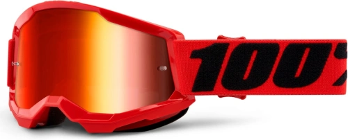 STRATA 2, 100% dětské brýle červené, zrcadlové červené plexi