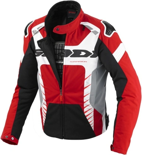 Pánská sportovně střižená motocyklová bunda SPIDI Warrior Tex - červená - S(48)