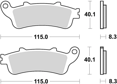 Brzdové destičky, BRAKING (semi-metalická směs SM1) 2 ks v balení M501-158