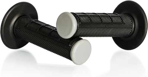 Motokrosové rukojeti MOTION STUFF ADVANCED černá/šedá (half-waffle) STF-201-2207