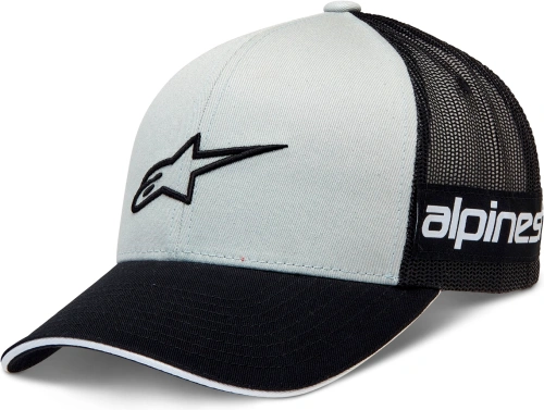 Kšiltovka BACK STRAIGHT HAT 2022, ALPINESTARS (stříbrná/černá)