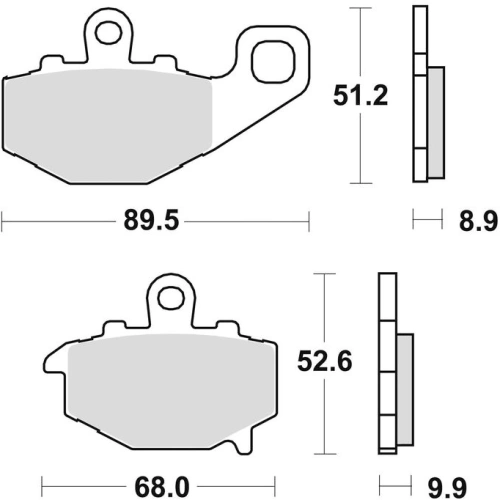 Brzdové destičky, BRAKING (semi-metalická směs SM1) 2 ks v balení M501-145