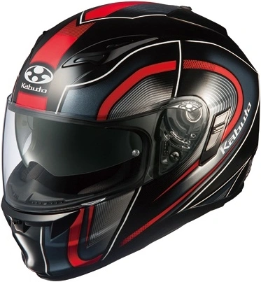 Integrální motocyklová helma Kabuto Kamui Discover - černá/červená - XS