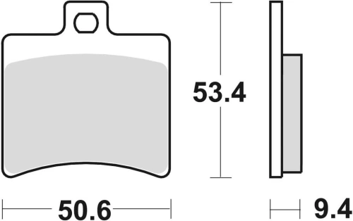 Brzdové destičky, BRAKING (semi-metalická směs SM1) 2 ks v balení M501-166