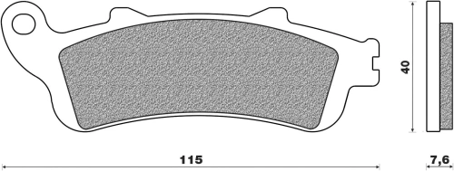 Brzdové destičky (směs SCOOTER ELITE ORGANIC) NEWFREN (2 ks v balení) M522-009