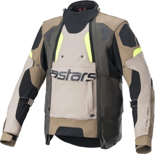 Bunda HALO DRYSTAR, ALPINESTARS (khaki/béžová/žlutá fluo) 2023