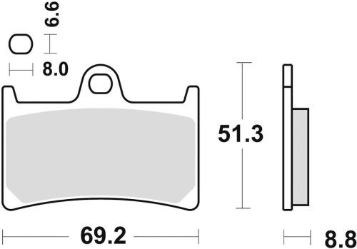 Brzdové destičky, BRAKING (sinterová směs CM55) 2 ks v balení M501-215