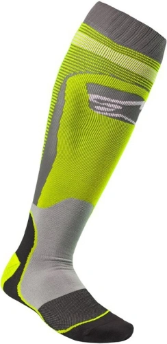 Ponožky MX PLUS-1 2022, ALPINESTARS (žlutá fluo/šedá)