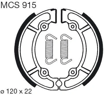 Brzdové čelisti LUCAS MCS 915 786.09.15
