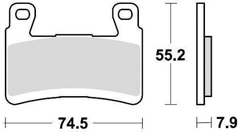 Brzdové destičky, BRAKING (semi metalická směs CM66) 2 ks v balení M501-308